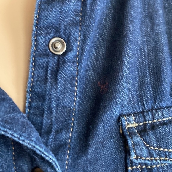 Mavi Gold - Women's Long Sleeve Denim Shirt with Snap Button Closure - Picture 6 of 14